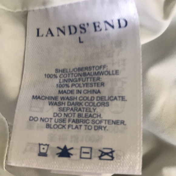 Lands’ End navy floral bucket hat & scarf set - Picture 7 of 14